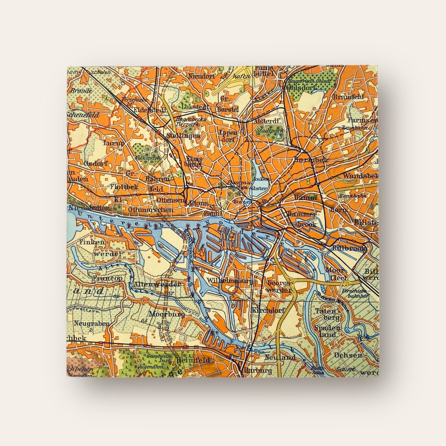 Vintage Bild Hamburg Atlas von 1966