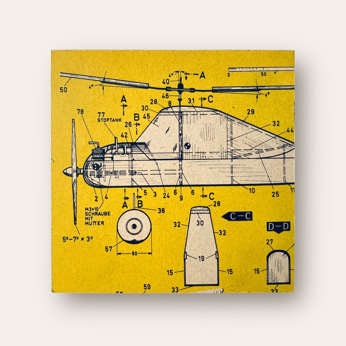 Vintage Bild Helikopter Illustrierte 1958