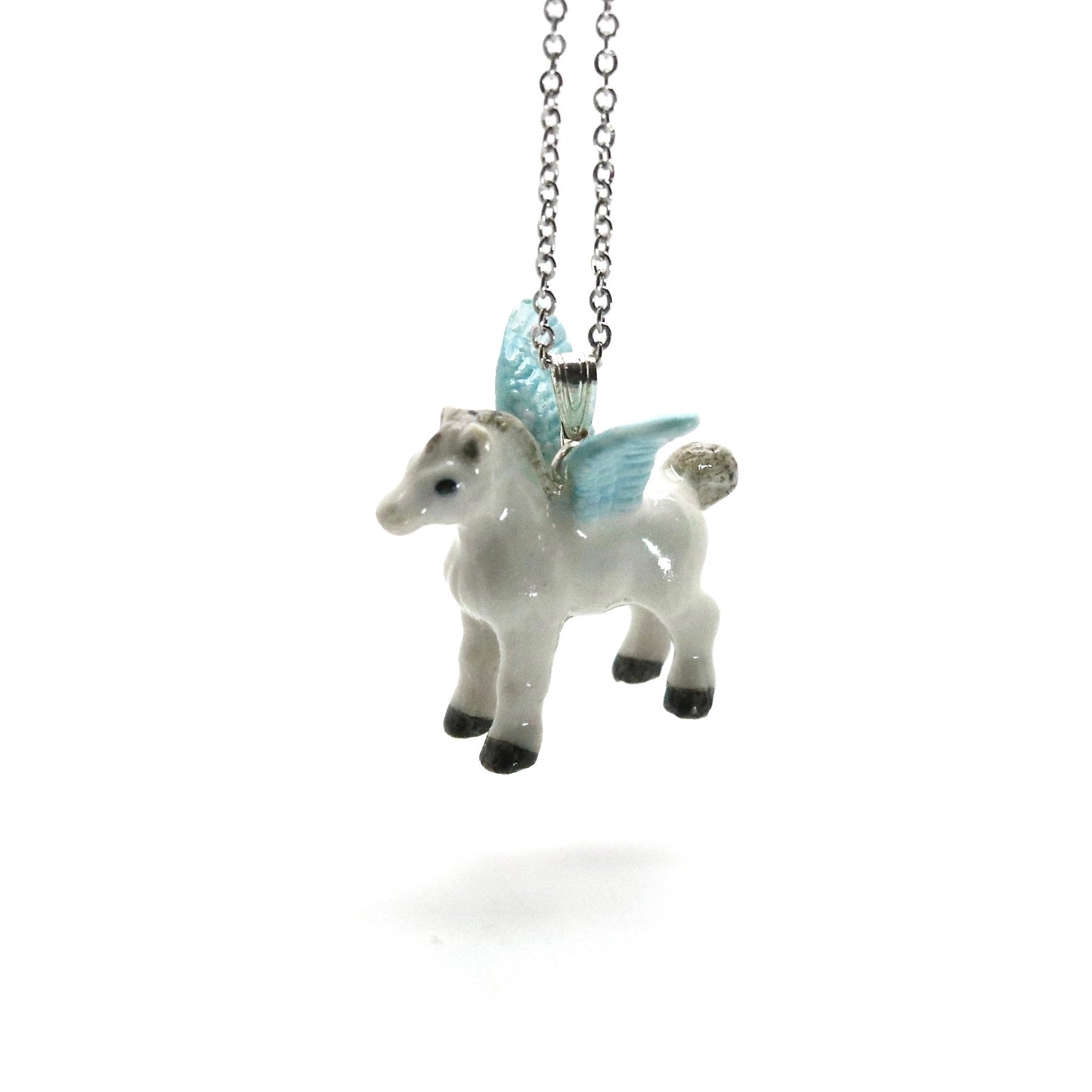 Kette mit Pegasus aus Porzellan
