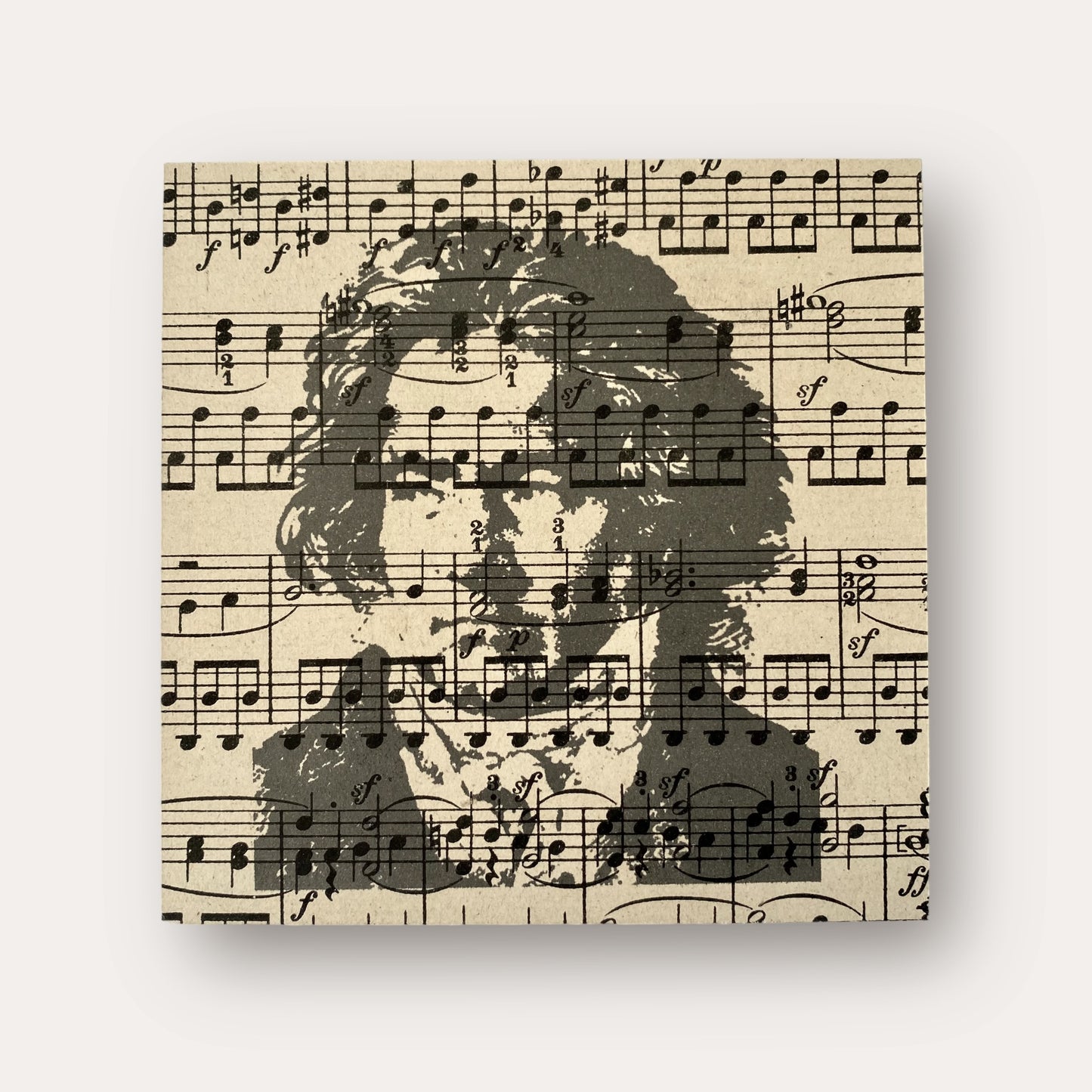 Vintage Bild Beethoven Historisches Notenpapier.