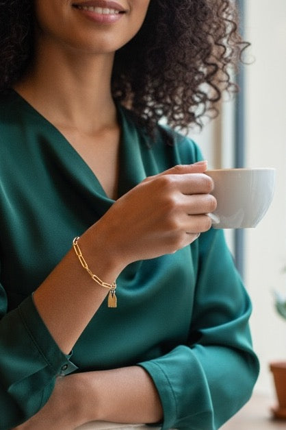 Kleiner Anhänger Kölner Dom aus Edelstahl vergoldet