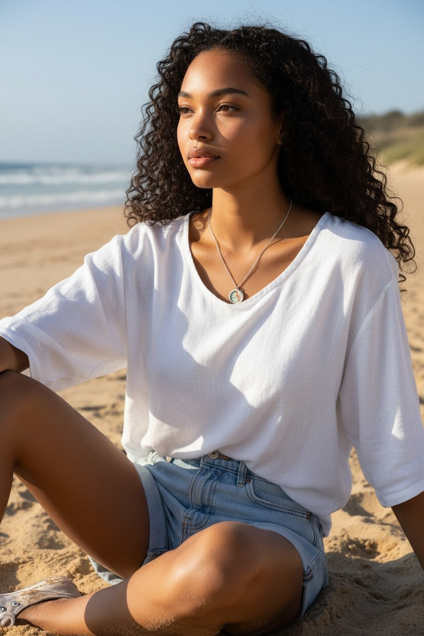 Medaillonkette mit deiner Lieblingsstadt aus original Landkarte. Matt