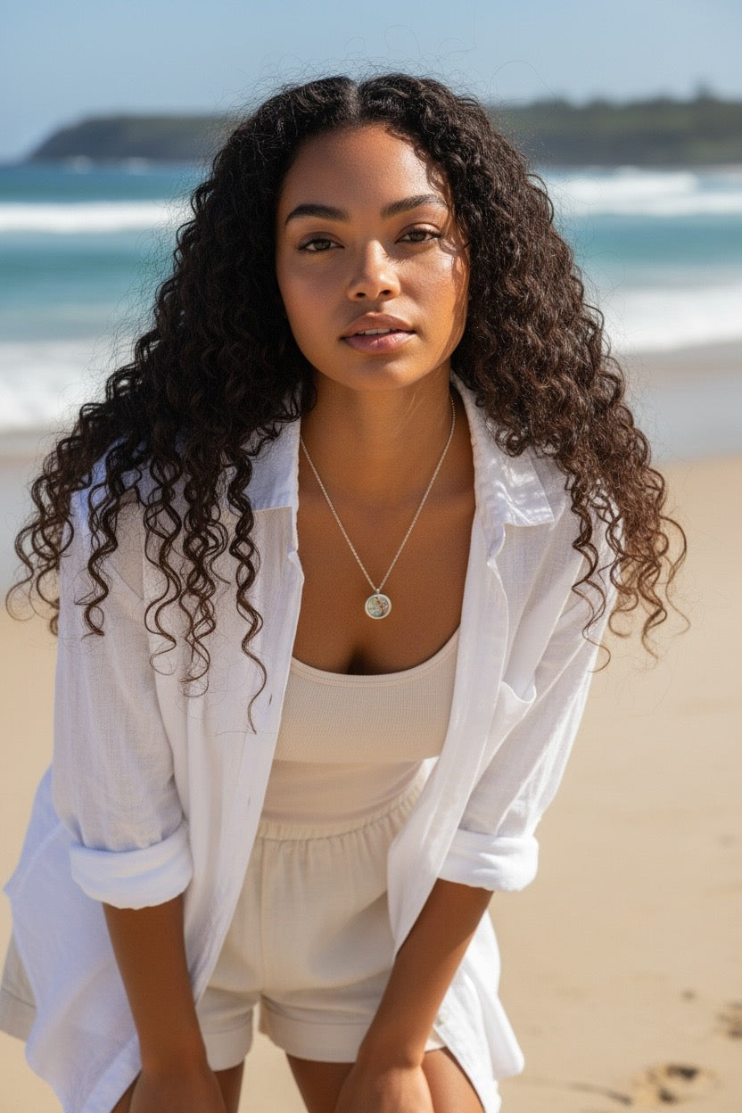 Medaillonkette mit deiner Lieblingsstadt aus original Landkarte