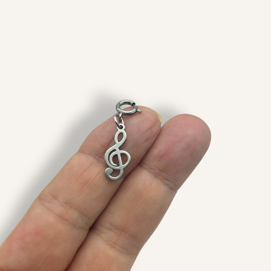 Kleiner Anhänger Violinschlüssel aus Edelstahl
