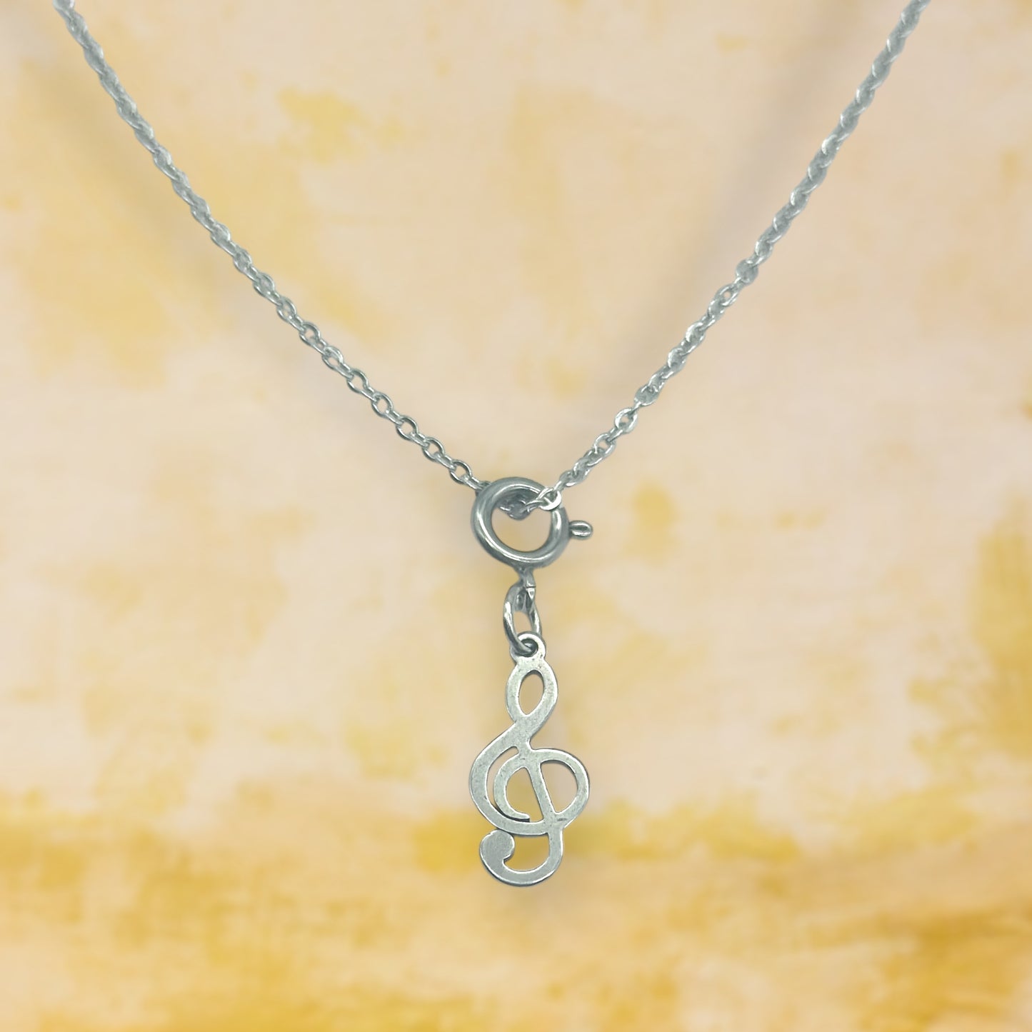 Kleiner Anhänger Violinschlüssel aus Edelstahl