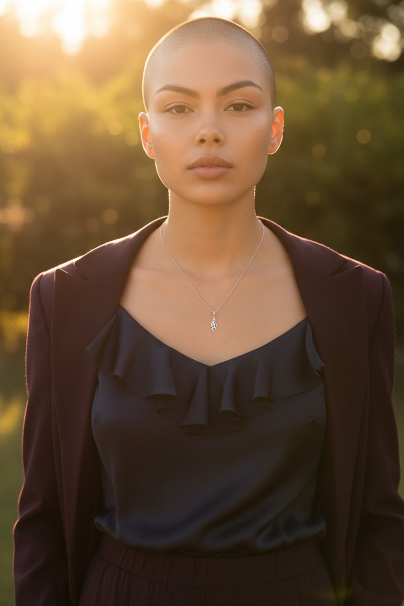 Kleiner Anhänger Violinschlüssel aus Edelstahl