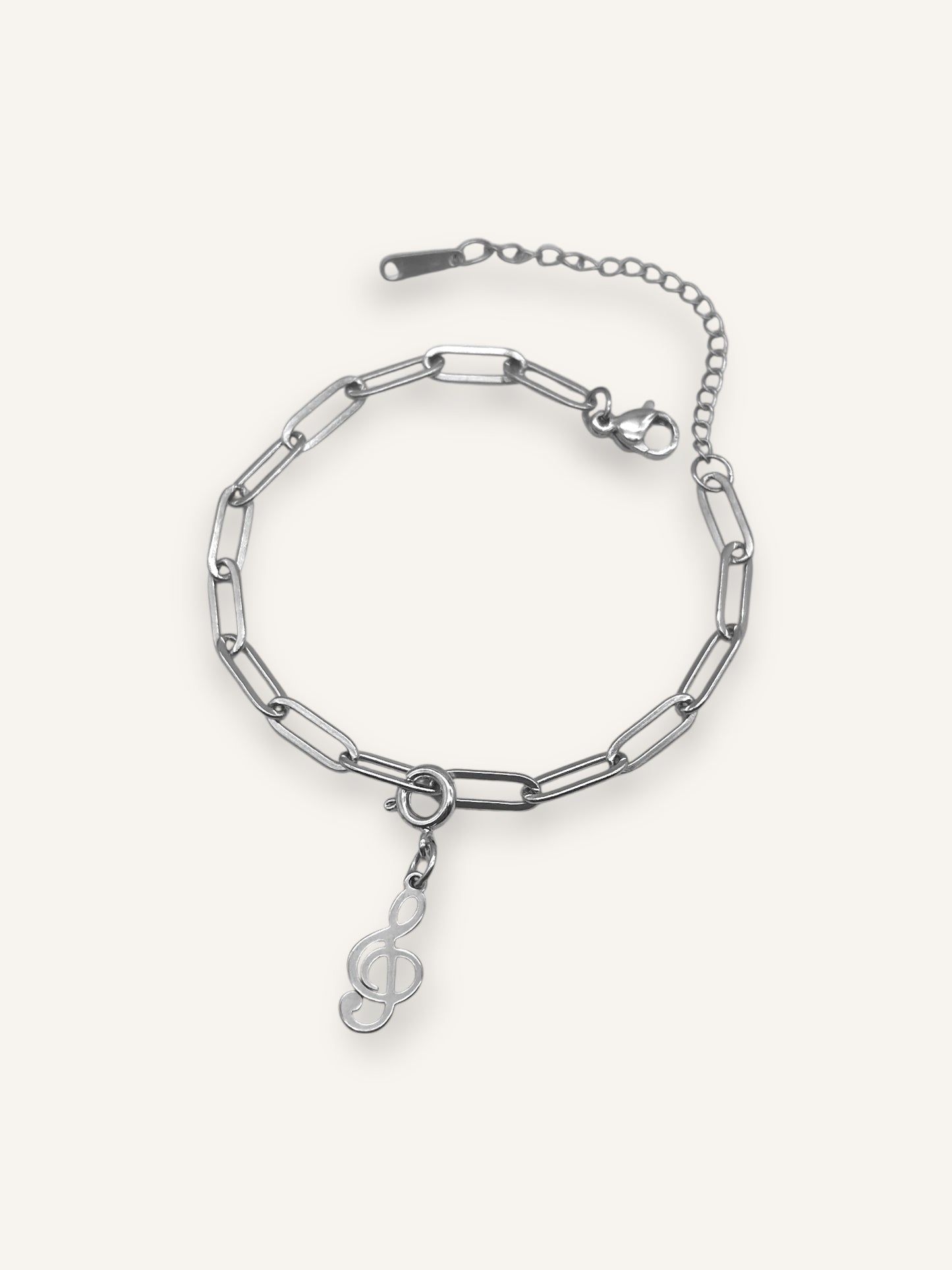 Kleiner Anhänger Violinschlüssel aus Edelstahl