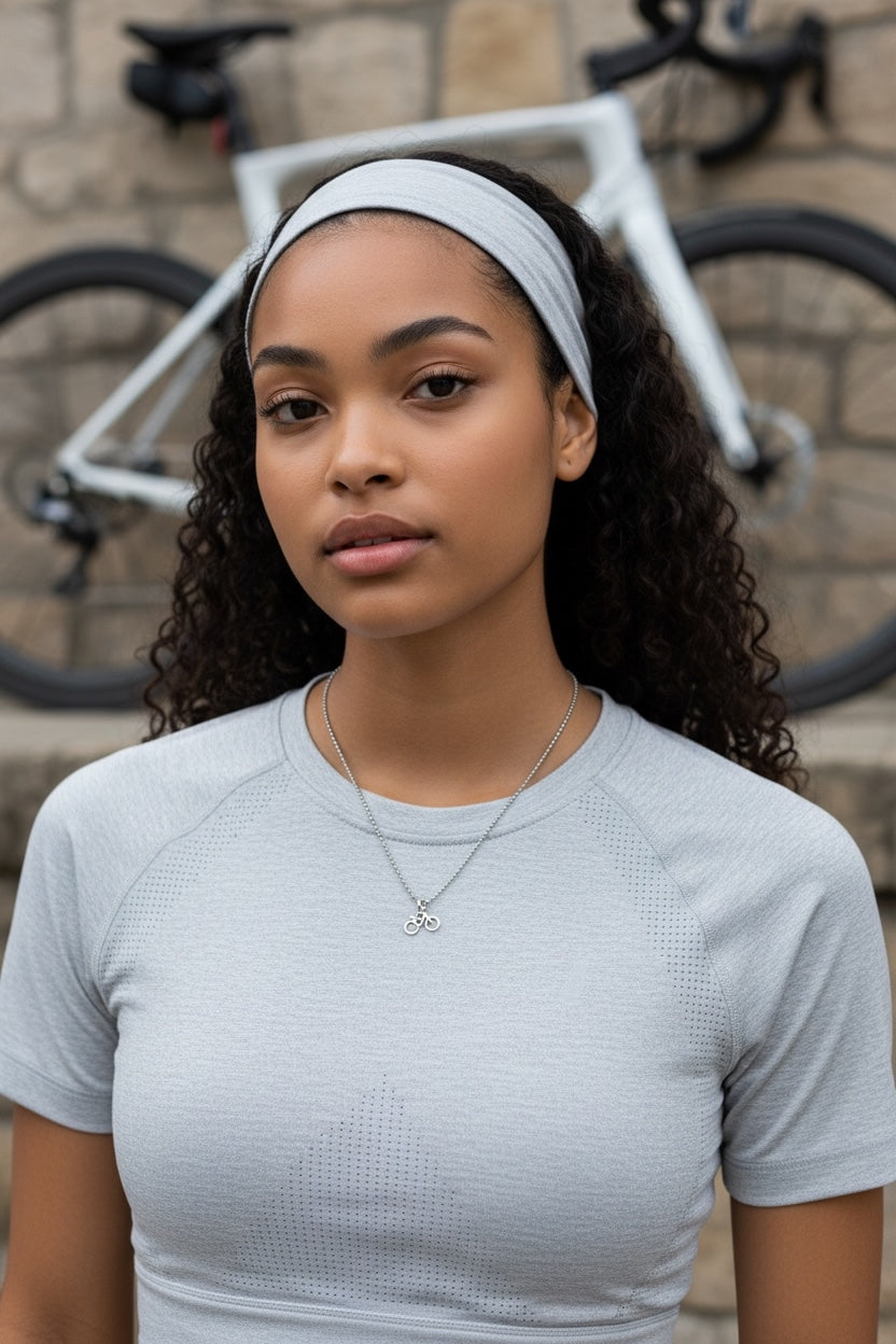 Kleiner Anhänger Fahrrad aus Edelstahl